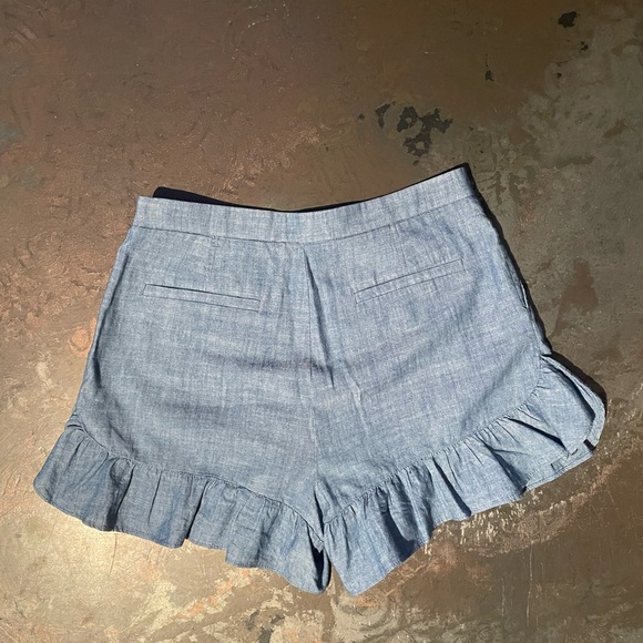 J. Crew Light Blue High Waist Ruffle Shorts - Picture 6 of 6